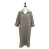 Shiz Madam Women S Bio waShing Linen Collar dreSS N2722