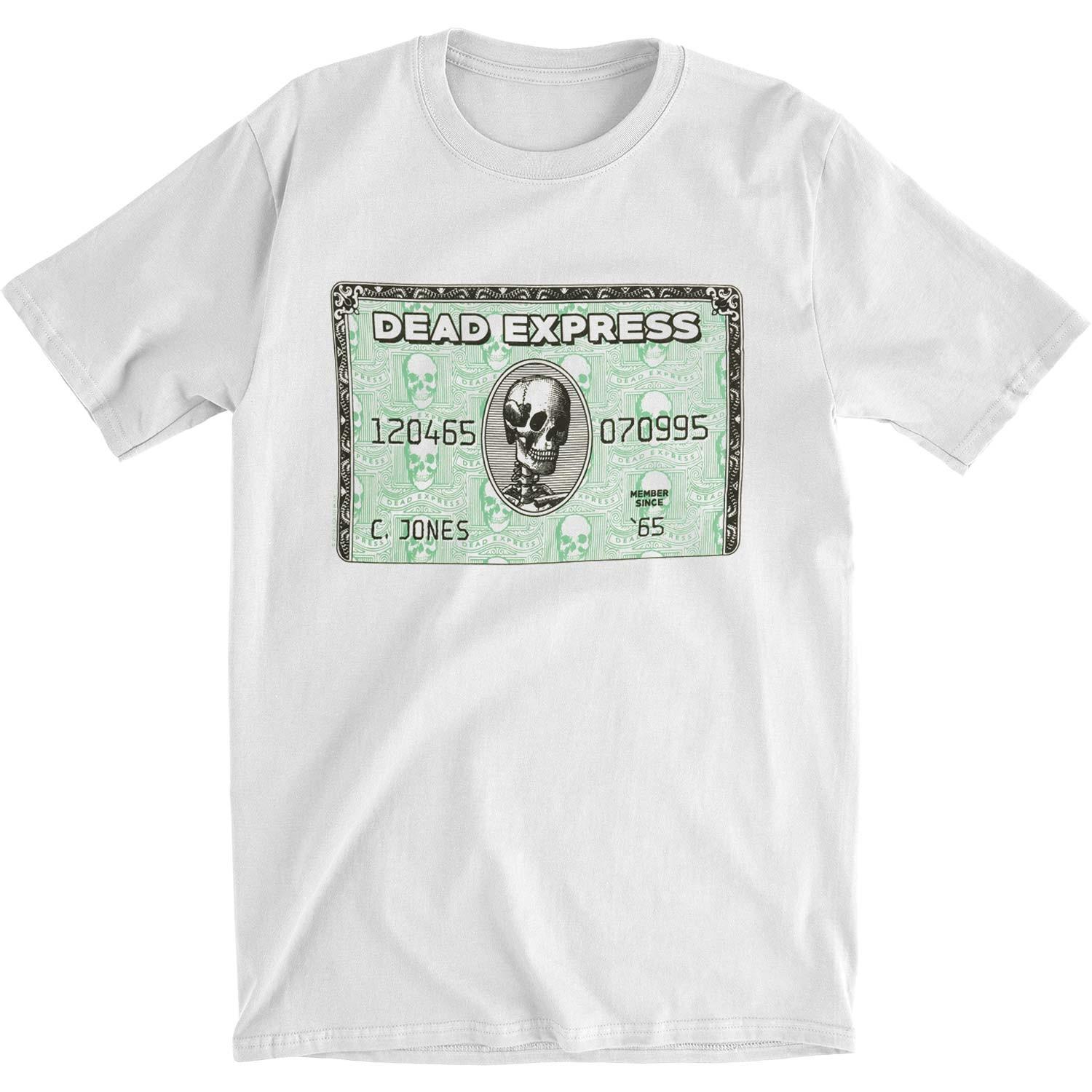 Men s Grateful Dead Dead Express Skulls Slim Fit T-shirt Small White XXXXL