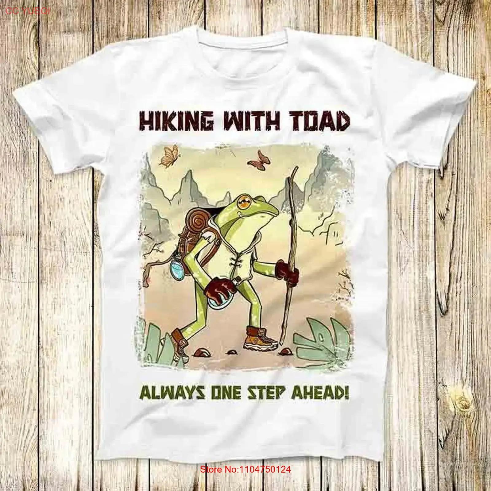 

Hiking Star Frog Always One Step T Shirt Meme Top 4872 vintage Washed Stylish Versatile Top For Everyday Wear Comfortable 5XL різнокольоровий