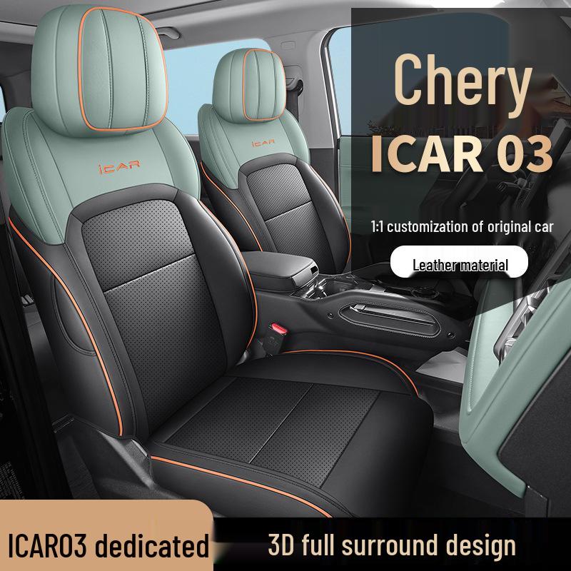 New Universal 5-Seat Full Leather Car Seat Cushion for Car03 - All Seasons