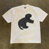 Pure Cotton Double Thread Loose Short Sleeve Tshirt Unisex Breathable Printed Round Neck Regular Fit Summer Fashion Tshirt