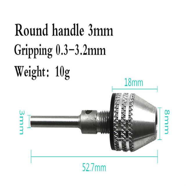 Hex Drill Bits Adapter Keyless Shaft Chuck Clamp 0.3-8 Mm Electric Motor Shaft Mini Chuck Fixture 1/4 ''Hex Shank Drill Chuck