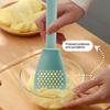 Potato Masher Water Draining Bump Serration Multi-Purpose Grinding Mashed Colander for Kitchen