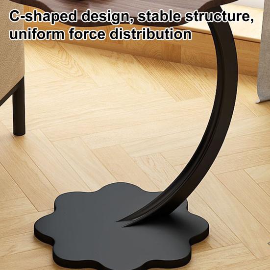 C-shaped Side Table with Flower Shape Tabletop Office Living Room Bedroom 45659