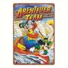 2D-Wanddeko aus Metall, 1 Stück, Disney „Die Abenteuer von Mickey Mouse & seinen Freunden“, 20,32 x 30,48 cm – Vintage-Abenteuerszene mit Micky Maus