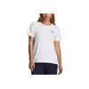 Under Armour Rush Energy Logo Print Crew Neck Short Sleeve T-Shirt Women Tops White 1379141-100