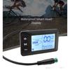 For Electric Bike Scooter Speedometer for G51 with 5 Core Waterproof Connector and LCD Display for 24V 36V 48V Vehicles