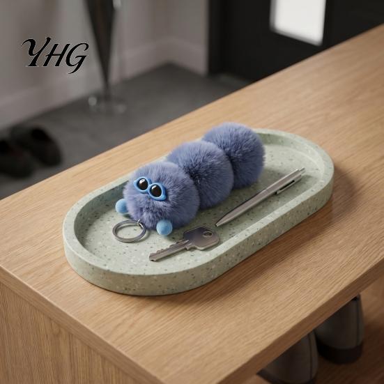 Soft Plush Keychain Sunglasses Caterpillar Keychain, Stuffed Keyring Pendant for Bag Decoration Bags & Car Keys, Decorative Backpack Purse Accessory