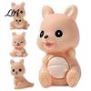 Healing Atmosphere Ornaments 4Pcs Mini Kangaroo Figurines, Cute Resin Animal Miniature for Decorative Tabletop Items Fairy Garden Decor, DIY