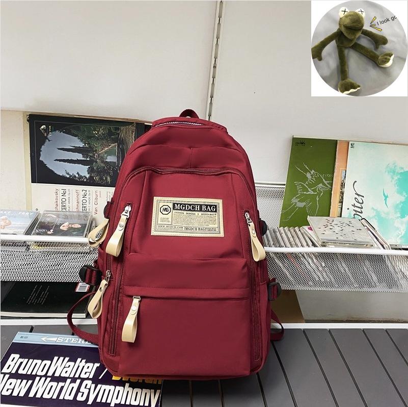 Schoolbag Casual Versatile School Bag College Students Junior High School Students Large Capacity Simple Backpack Computer Backpack Men's and Women's