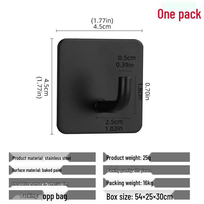 Cârlig de perete autoadeziv puternic din oțel inoxidabil 304, fără găurire