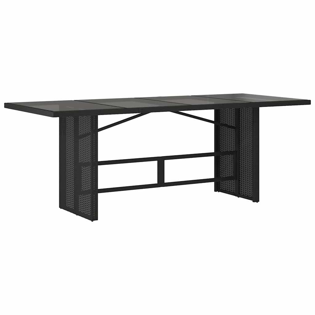 Vidaxl 9-Cz. Garden Furniture Set With Cushions, Black, PE Rattan