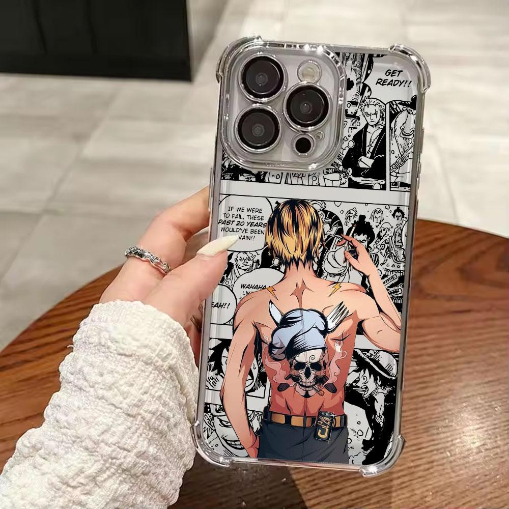 Anime O-One Pieces Shanks Soft Funda For iPhone 17 Pro 16 15 14 13 12 11 Pro Max Case 17 Plus 17E 16E 17Air Silicone Phone Cover
