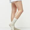 DAVE&DAZE Two-Line Sports Crew Socks Beige