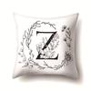 Polyester Pillowcase INS Style Garland 26 English Letter Printing Pillowcase Waist Cushion Car Seat Cover