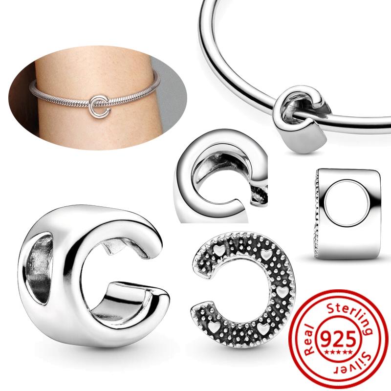 925 Sterlingová měď Čirý zirkon Třpytivé 26 písmen abecedy A-Z DIY Korálky na jméno Vhodné pro originální náramek s přívěsky Pantaro Zirkon