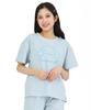 Cinnamoroll Roomwear Mini Fleece Short Sleeve Shorts Top and Bottom Set Pajamas Sanrio [SAZAC] U-Neck Women's (Sax/M/SAN1918)