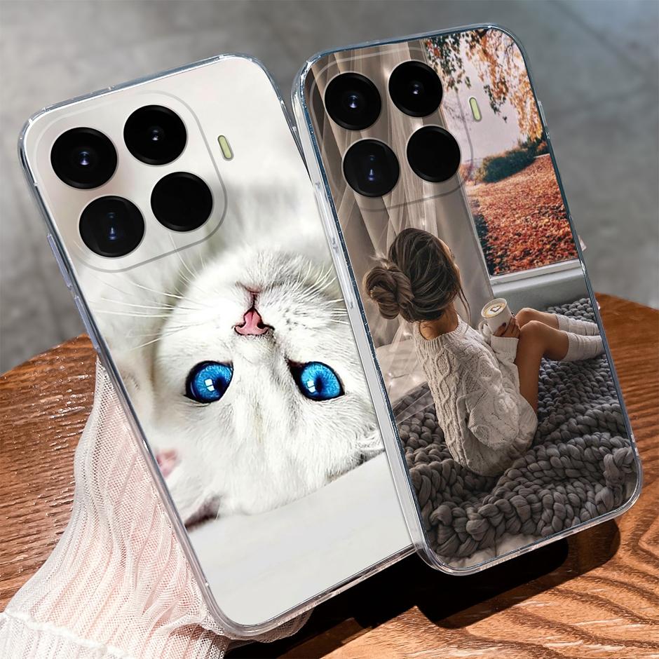Case For Xiaomi17T 17Ultra Beautiful Flower Astronaut Anti-Fingerprint Transparent Shell For Xiaomi 17T 17 Ultra Coque Funda