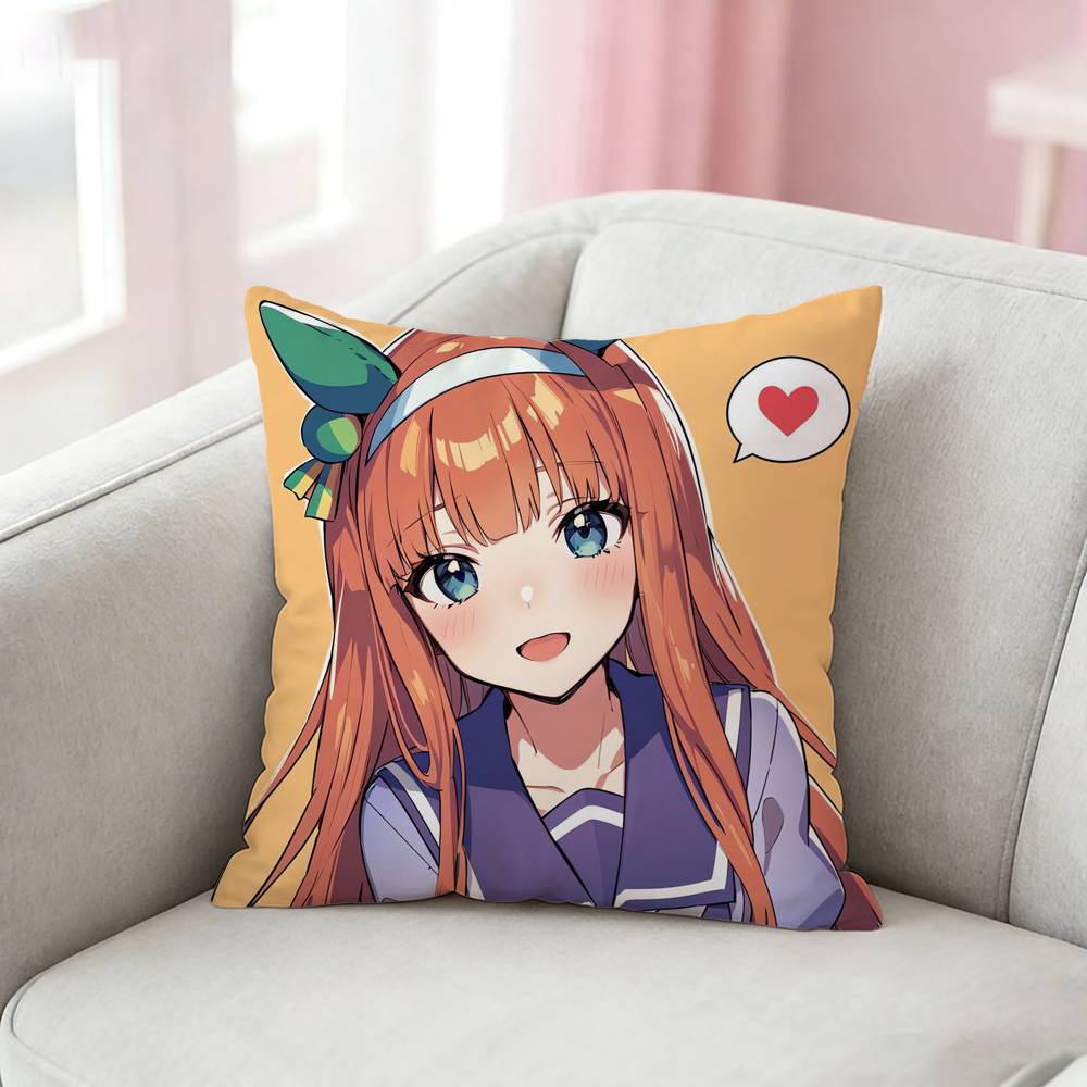 PPretty Derby SSilence Suzuka Pillow Case Cushion Cover Throw Pillow Case For Car Sofa
