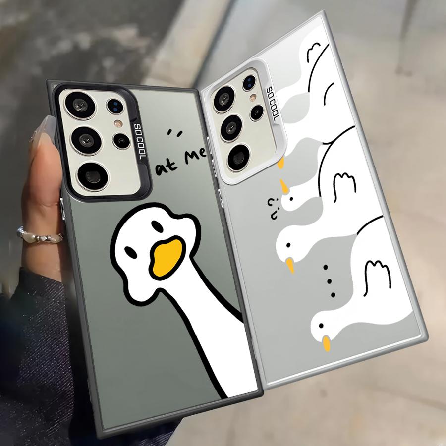 Phone Cover Case for Samsung Galaxy S25 S20 Plus S24 FE S25Edge Note 20 Ultra S23 S23 Ultra S21 S22 Cute Duck