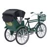 Rickshaw Model Retro Design Decorative Interesting Alloy 3 Wheel Rickshaw Desktop Ornament for Decoration
