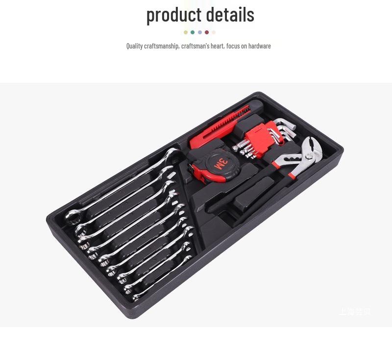 Cross-Border 168-Piece Tool Box Set: Ratchet Wrench & Household Hardware Kit