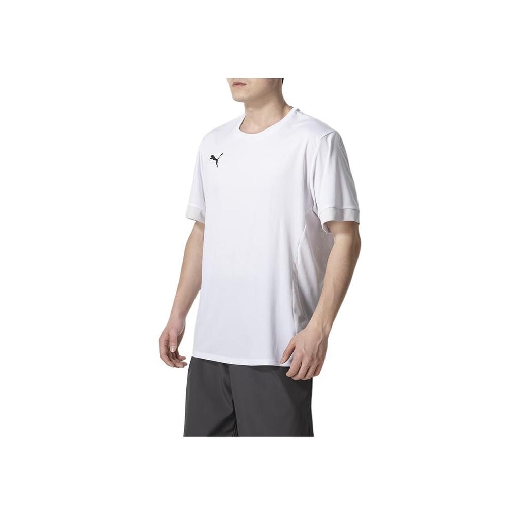 Puma Logo Regular Sleeve Round Neck Pullover Short Sleeve T-Shirt Men T-Shirts White 705747-04