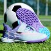 New Children'S Velcro Football Shoes For Primary School Students Outdoor Sports Broken Nail Sneakers Competition Training Football Shoes