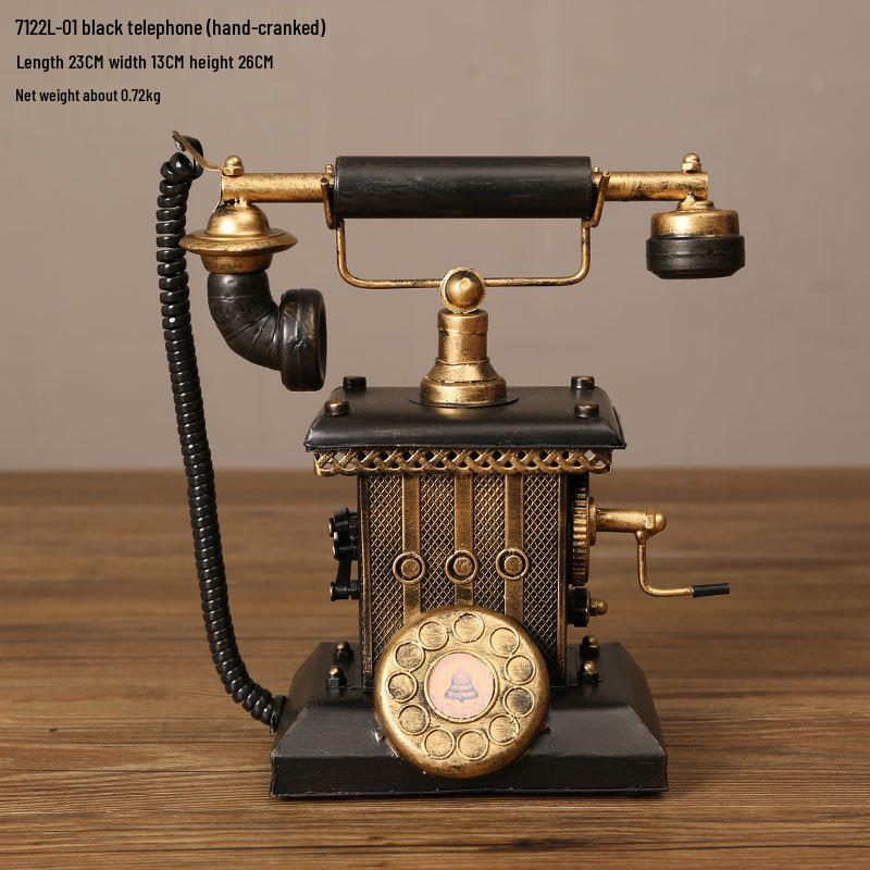 Vintage Nostalgic Telephone Ornaments for Creative Decor and Movie Sets
