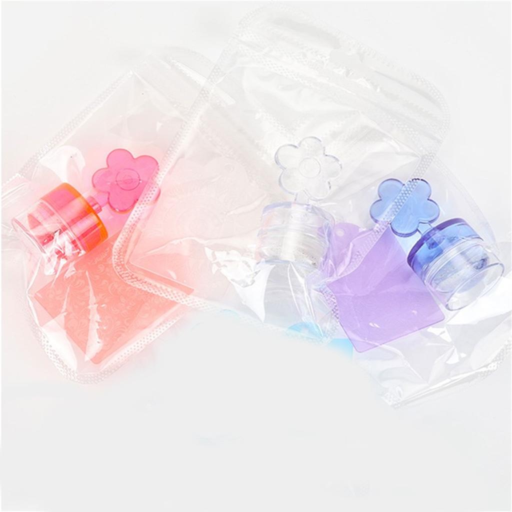 Transparent Nails Art Stamping Plates French Manicure Plate Stamp Polish Stencil Template Seal Stamper Scraper Accessory