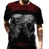 European and American Popular New Horror Skull Digital Printed T-shirt with Retro Street Style Men's T-shirt Pattern
