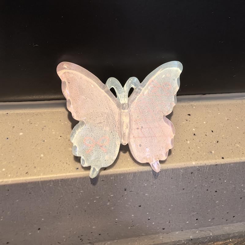 Dopamine Pearl Butterfly Beaded Jelly Shoes Sandals Accessory Diy Decorative Shoe Flower Slippers Shoe Buckle Accessories