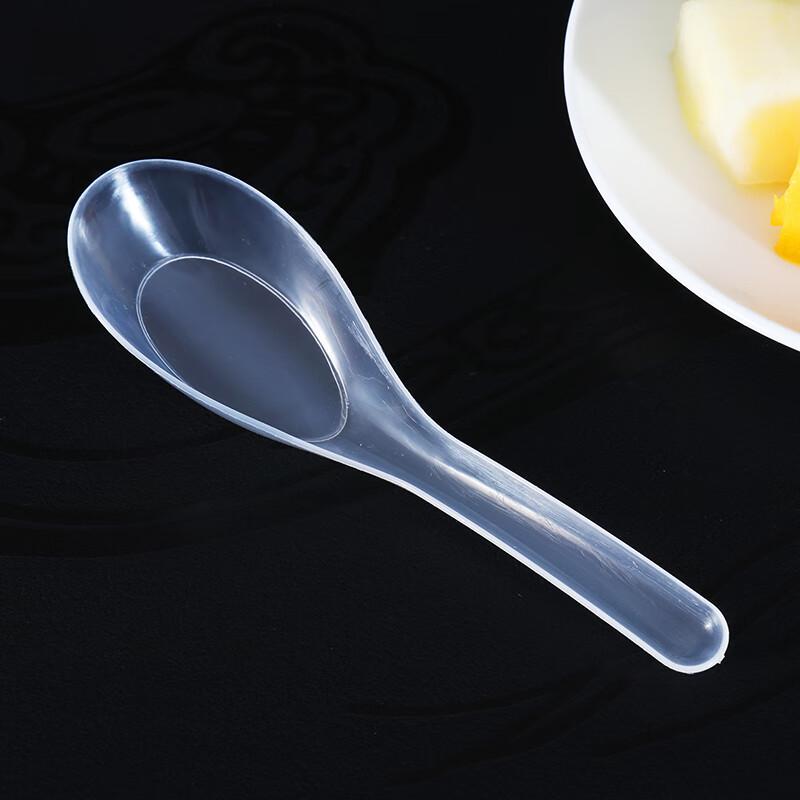 Fangcaodi Disposable Spoons 500 Pieces, Rice Spoons, Soup Spoons, Takeout Packaging Spoons, Small Tablespoons, Fruit Spoons, Barbecue Utensils