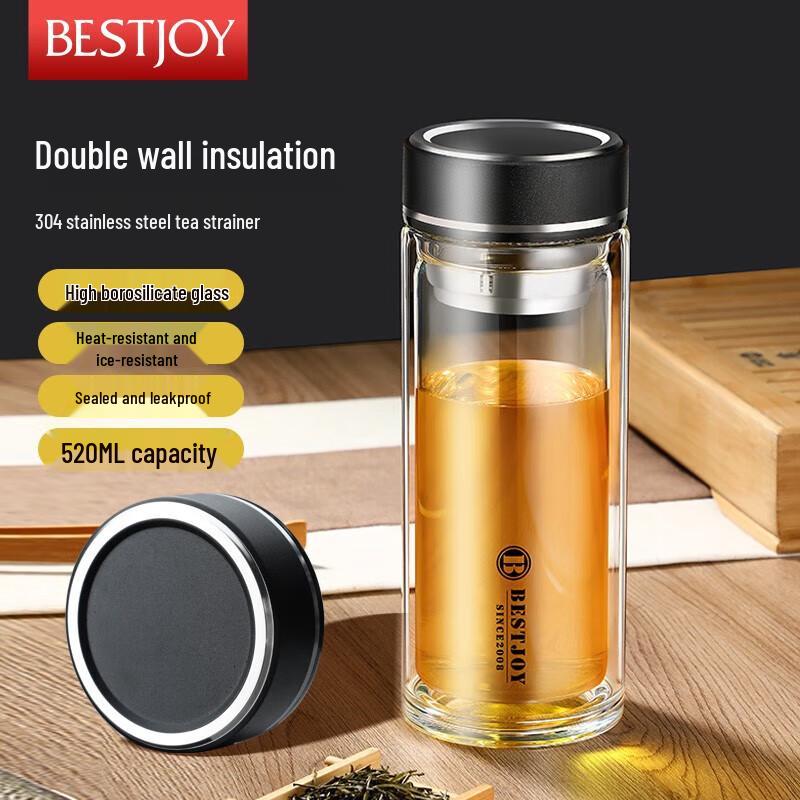 Fuguang Double Wall Glass Water Bottle