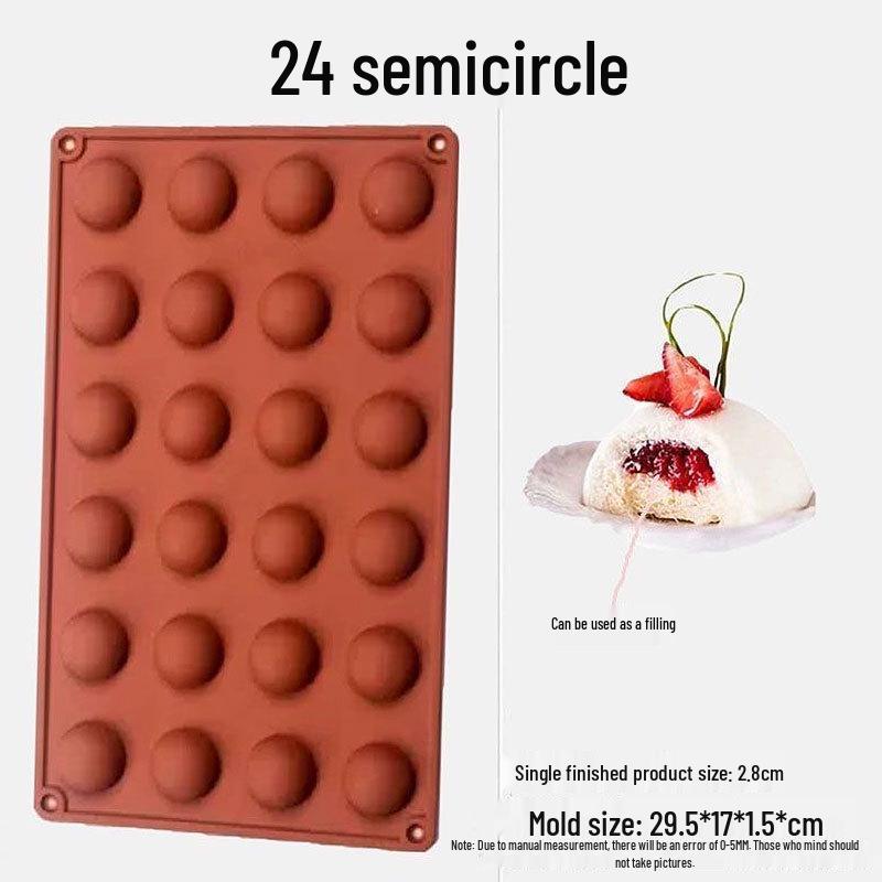Silicone Molds for Round, Ball & Semicircle Shapes – Ideal for DIY Baking: Chocolate, Cupcakes, Puddings, Desserts Decoration