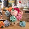 Artificial Hydrangea Bouquet, Lifelike Cloth Flowers For Home Decoration, Centerpiece For Living Room, Dining Table Display