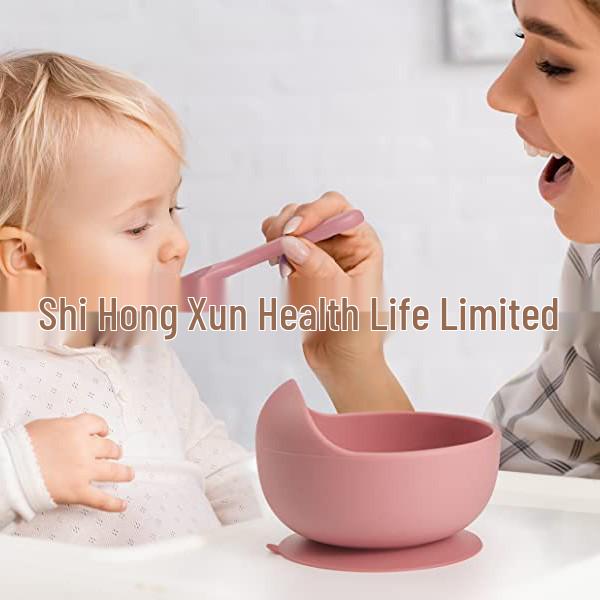 Baby Silicone Suction Bowl & Spoon Set - Anti-fall Tableware for Children's Eating Training