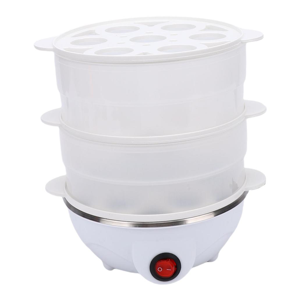 3 Tier Egg Cooker Multifunctional Compact Electric Egg Cooker for Breakfast Hard Boiled Eggs