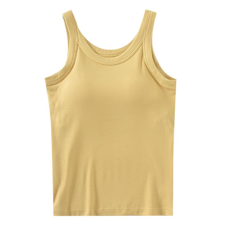 Damenweste mit Brustpolsterung, breiten Trägern und Hosenträgern, integriertem BH, langem Oberteil, rutschfestem Design