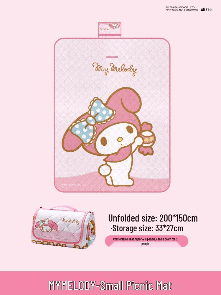 Sanrio Outdoor Moisture-Proof Picnic and Camping Mat - Thick, Portable, Beach and Festival Seat Cushion