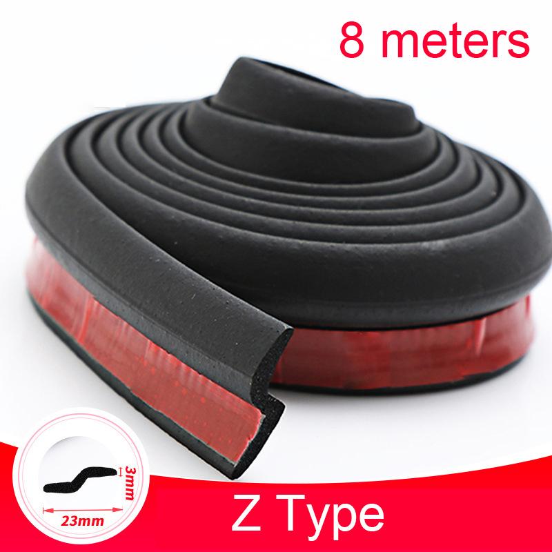 Rubber Car Door Seal Strip Universal Sealing Strips Waterproof Gap Filler Soundproof Weather Strip for Door/Hood/Trunk