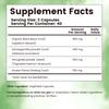 Organic Black Maca Capsules Containing Ashwagandha and Fenugreek Extracts, 2150 Mg Per Serving, an Energy Supplement.
