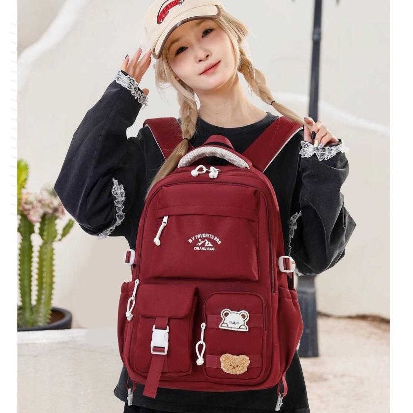 Einfacher Rucksack im koreanischen Stil für Herren und Damen, lässig, für Schülerinnen und Schüler