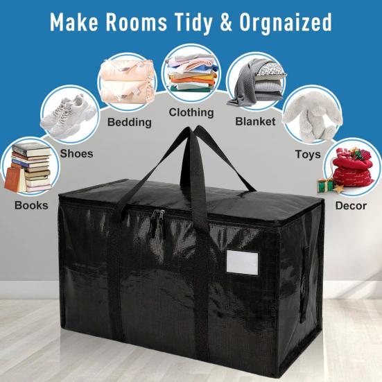 Umzugstaschen mit Tragegriffen Robuste Wasserdichte Aufbewahrungstaschen Große Kapazität Faltbare Aufbewahrungstaschen für Studentenwohnheim Reise Camping