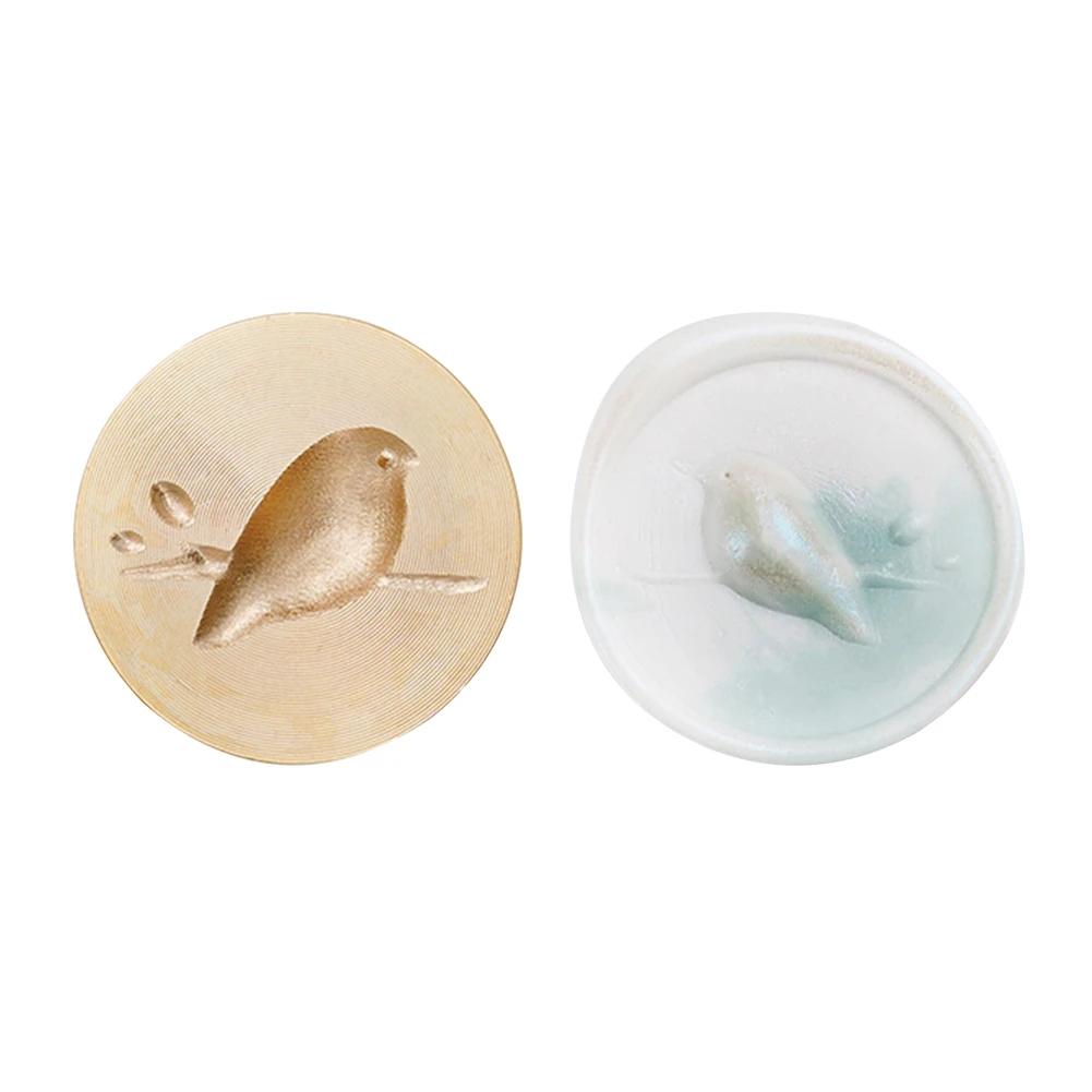 3D Fire Lacquer Seals 15-25mm Embossed Wax Grain Seal Head Retro Brass Multipurpose DIY Craft Decorative Tool for Greeting Card