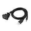 1m Dash USB-portpanel 3,5 mm AUX USB-forlengelseskabel for Toyota Camry Corolla Lyduttak med støtte for lydsignal