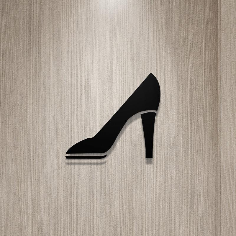 Shopping Malls Office Toilet Sign Plate Acrylic 3D Wash Room Door Wall Label Sticker WC Signage Board Art Hotel Home Decor