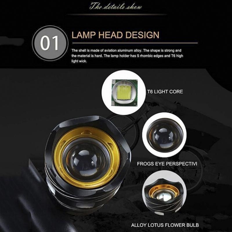 Usb Rechargeable 300Lm Xm-L Led Bicycle Light Bike Front Headlight