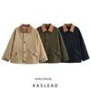 Kaslead New Arrival Women's Clothing Fashion Style Stylish Simple and Versatile Button Decoration Long Sleeves Cotton Jacket