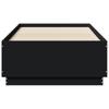 LED Bed Frame In Black 75 X 190 Cm Engineered Wood